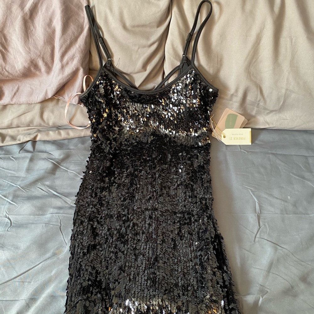 Forever 21 Super sexy black flapper Dress